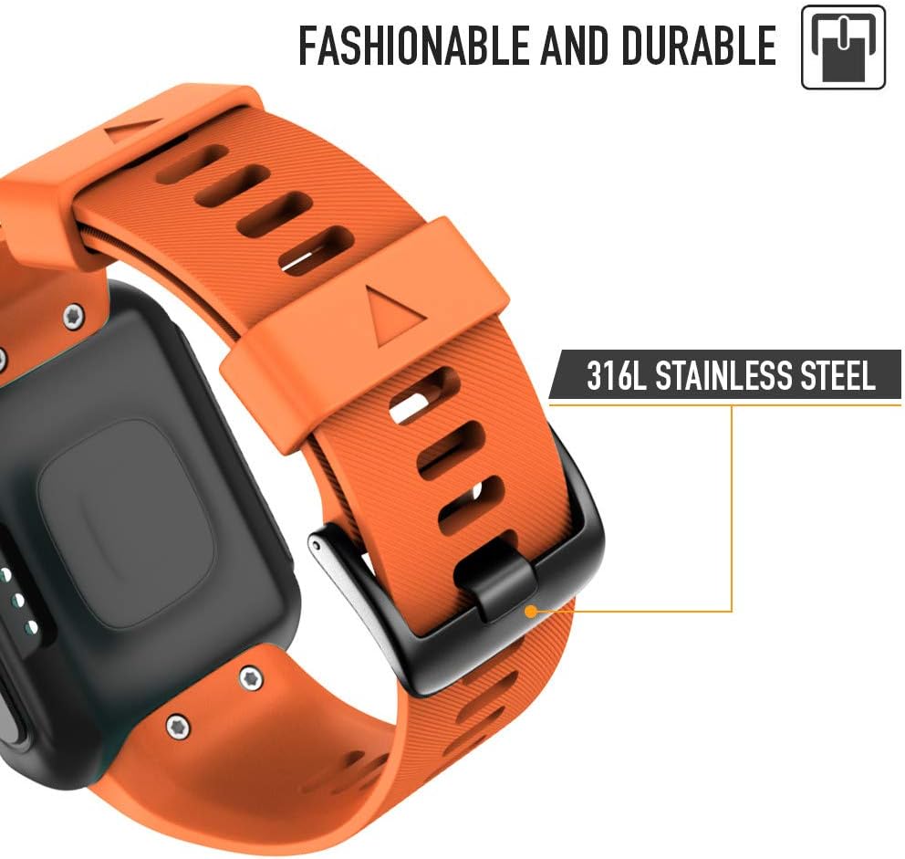 Detalle de Forerunner 35 orange silicone strap
