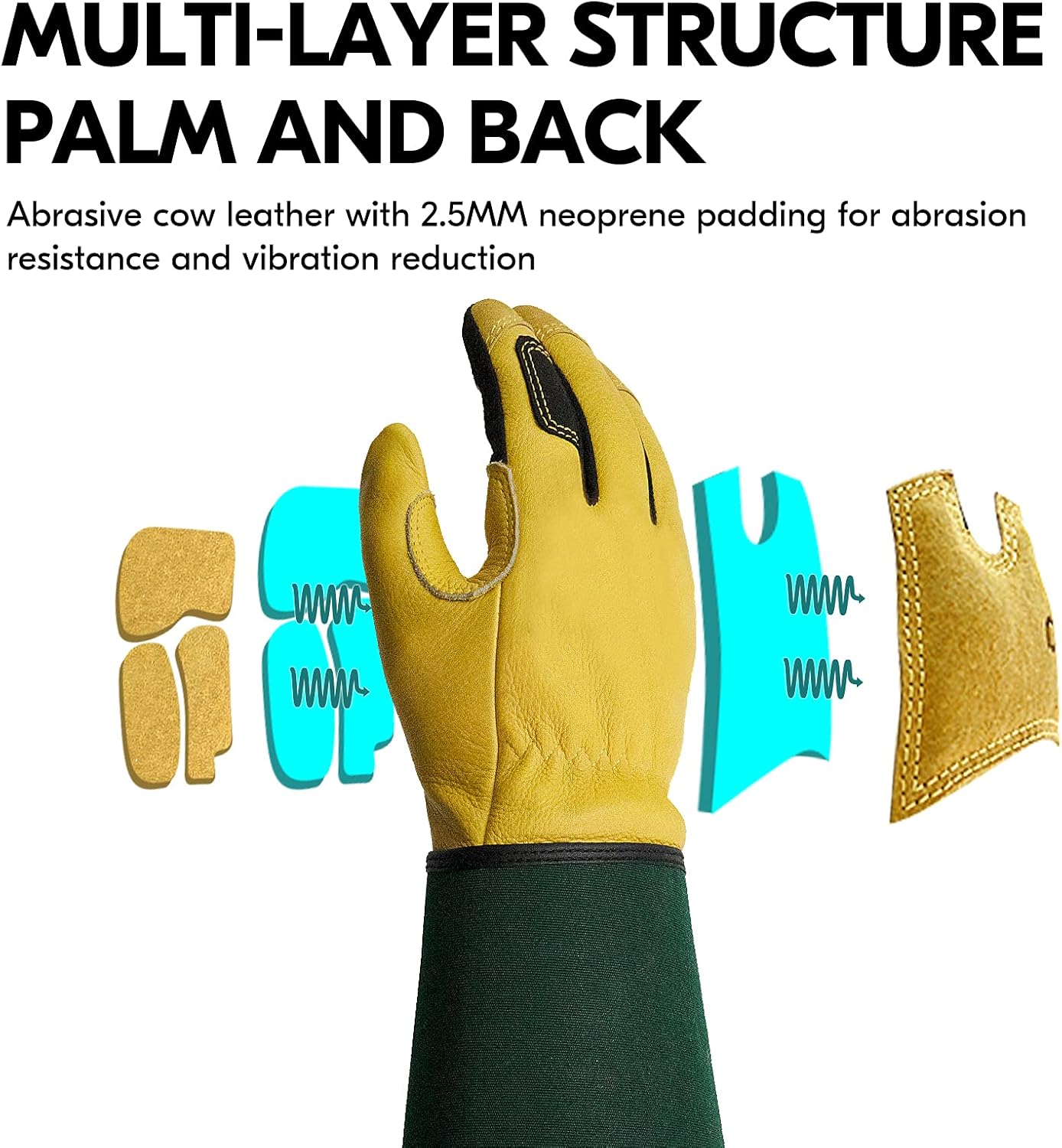 Detalle 2 de Vgo CA7472 Gants de jardinage cuir anti-épines 6/XS