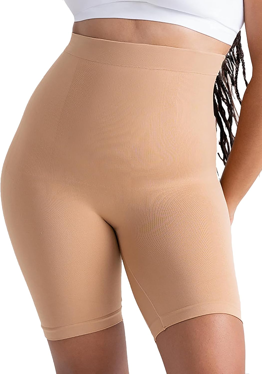 Thumbnail 6 de Shapermint High-Waisted Tummy Control Shapewear Shorts (XL-2XL) with Thigh Slimmer Support