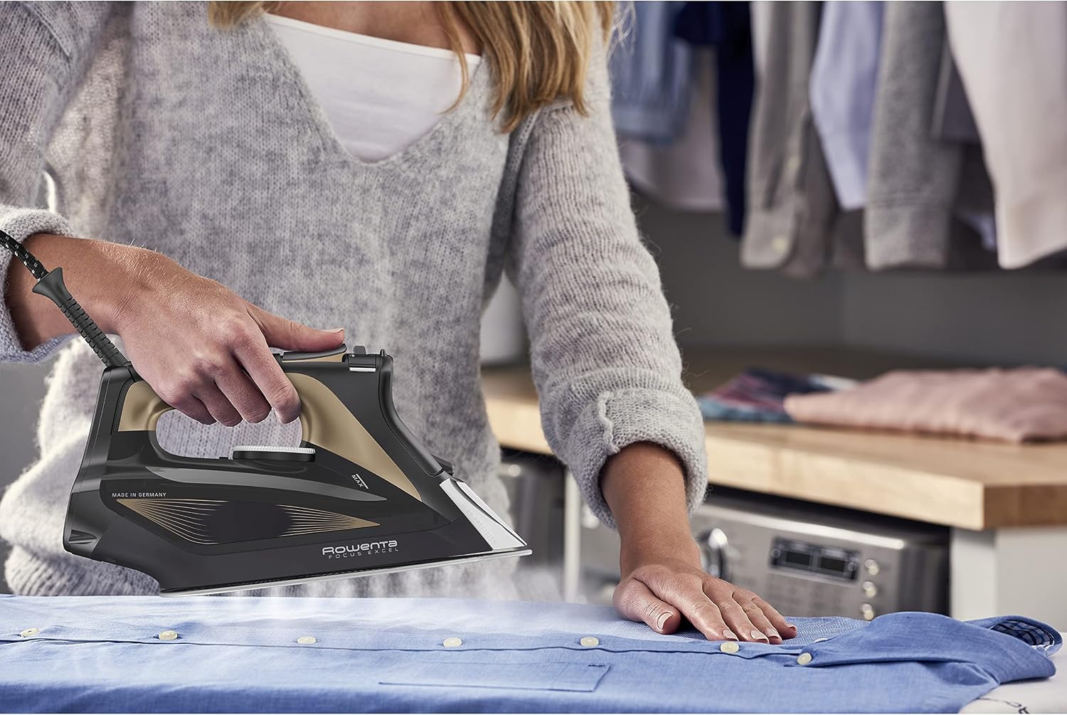 Detalle 1 de Rowenta Focus Excel DW5325D1 stoomstrijkijzer, 2.700 W, 45 g/min, brons