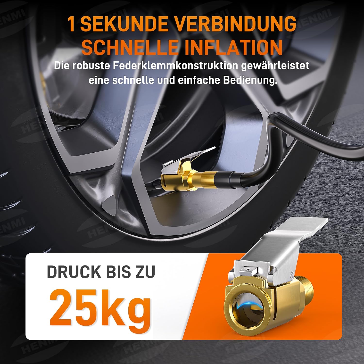 Detalle de HENMI Fahrradventil Adapter Set – Allround-Ventiladapter-Kit mit Sortierbox