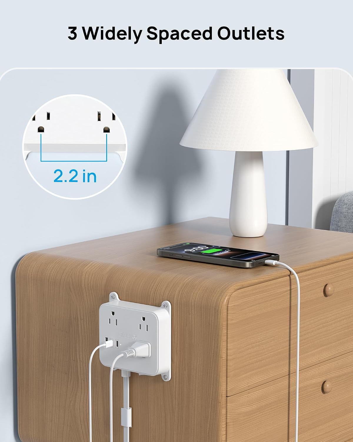 Thumbnail 6 de TROND outlet extender with 2 USB-C ports