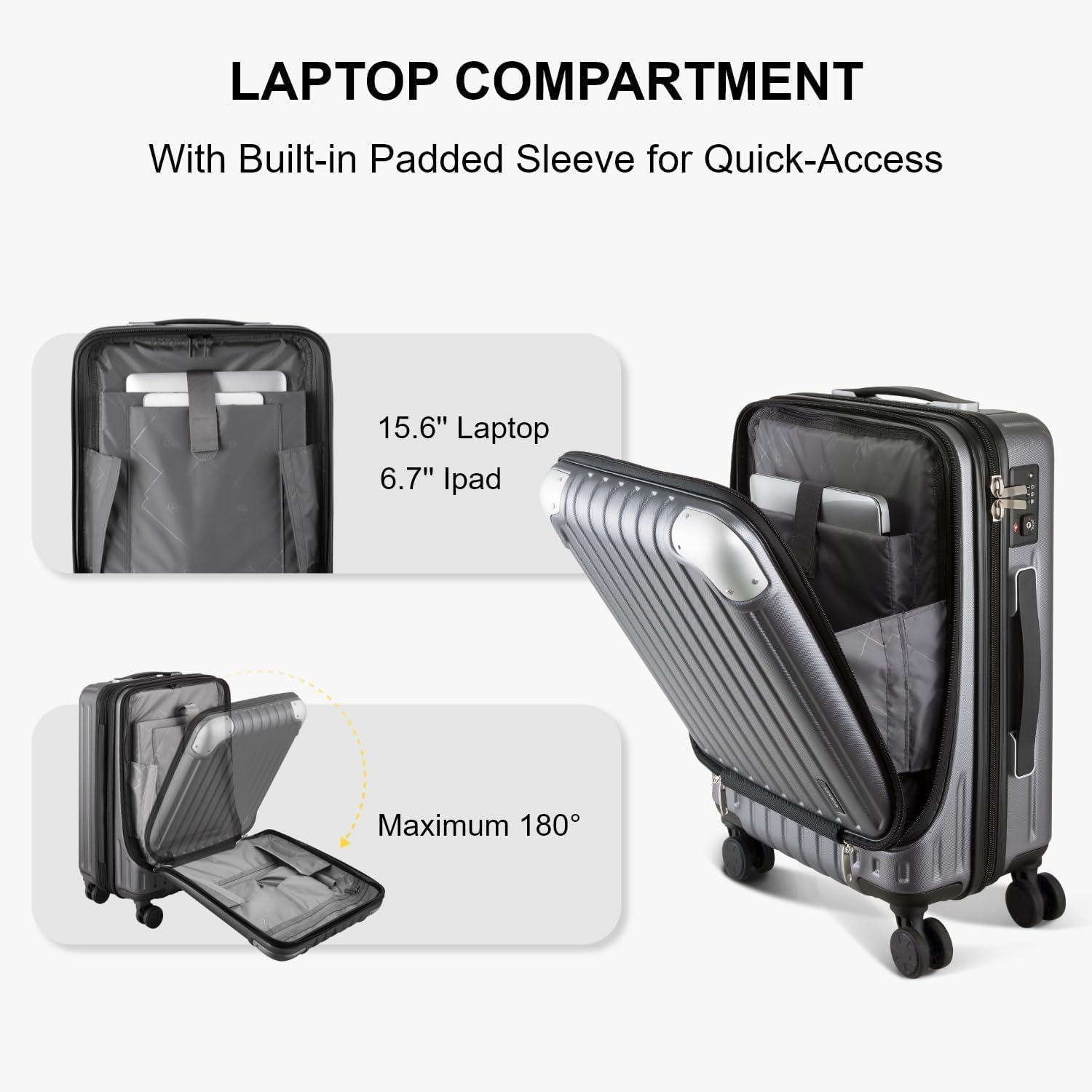 Thumbnail 2 de LEVEL8 Koffer Trolleys Handgepäck Hartschalenkoffer Rollkoffer Reisekoffer, TSA
LEVEL8 Koffer Trolleys Handgepäck Hartschalenk…