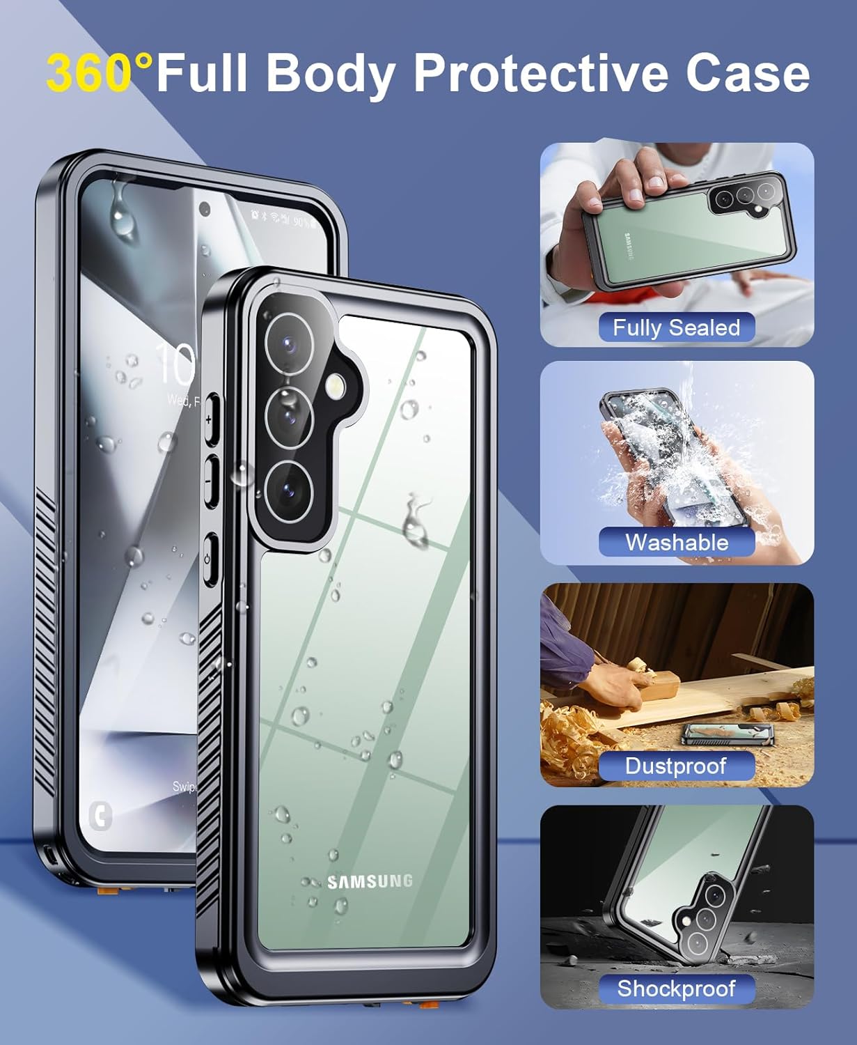 Thumbnail 1 de Beeasy Waterproof 360° Heavy Duty Case for Samsung Galaxy S24 (6.2 inch) with Built-in Screen Protector