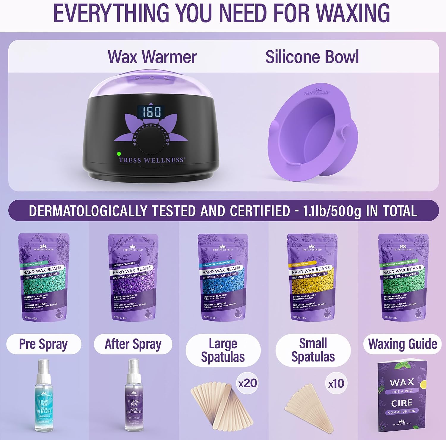 Thumbnail 2 de Tress Wellness Waxing Kit with silicone bowl