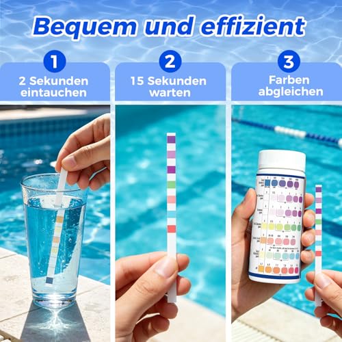 Thumbnail 4 de Dr.Tim.Wang 7 in 1 Pool Teststreifen – 150 Stück für Pool, Whirlpool & Spa