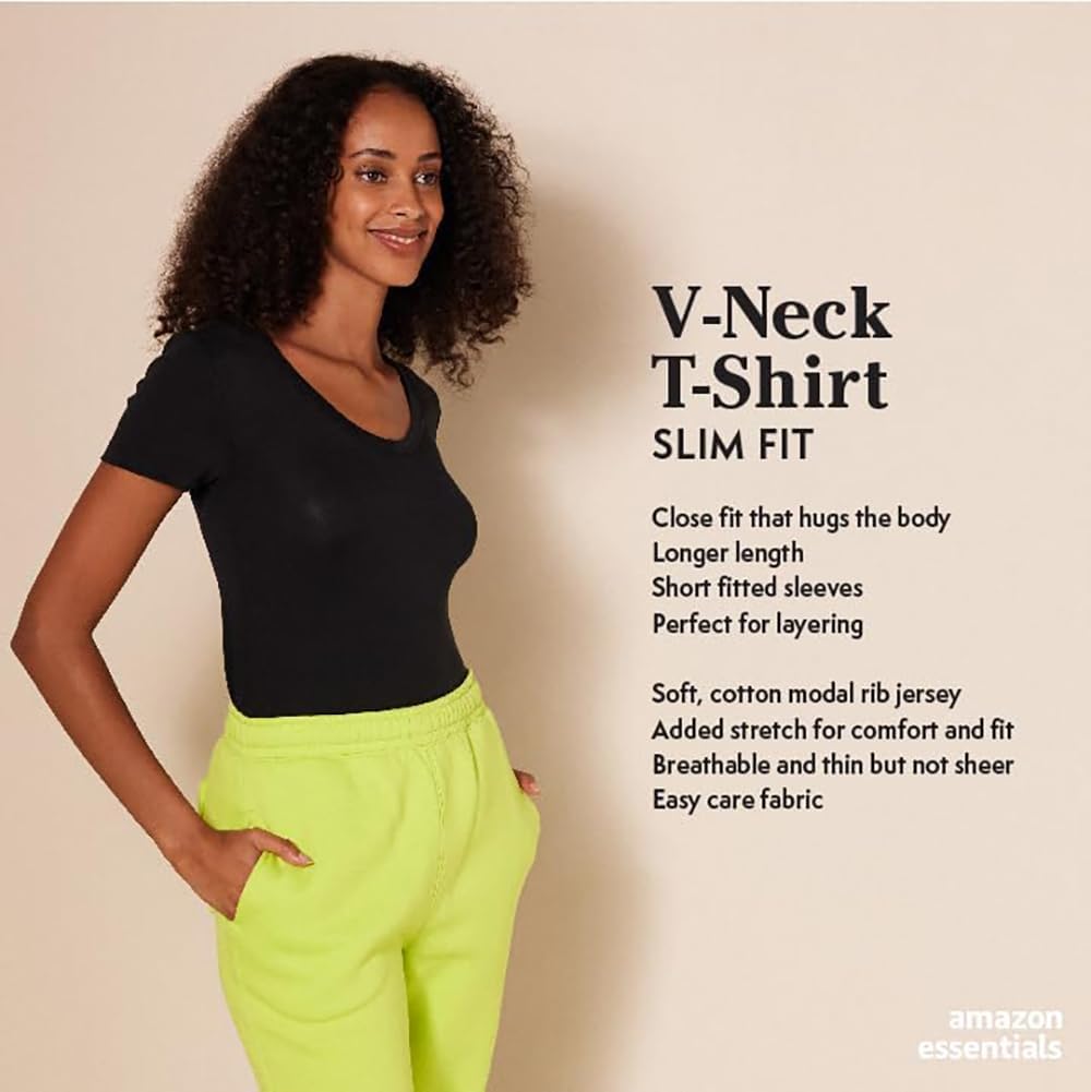 Thumbnail 1 de Women's Slim-Fit V-Neck T-Shirt