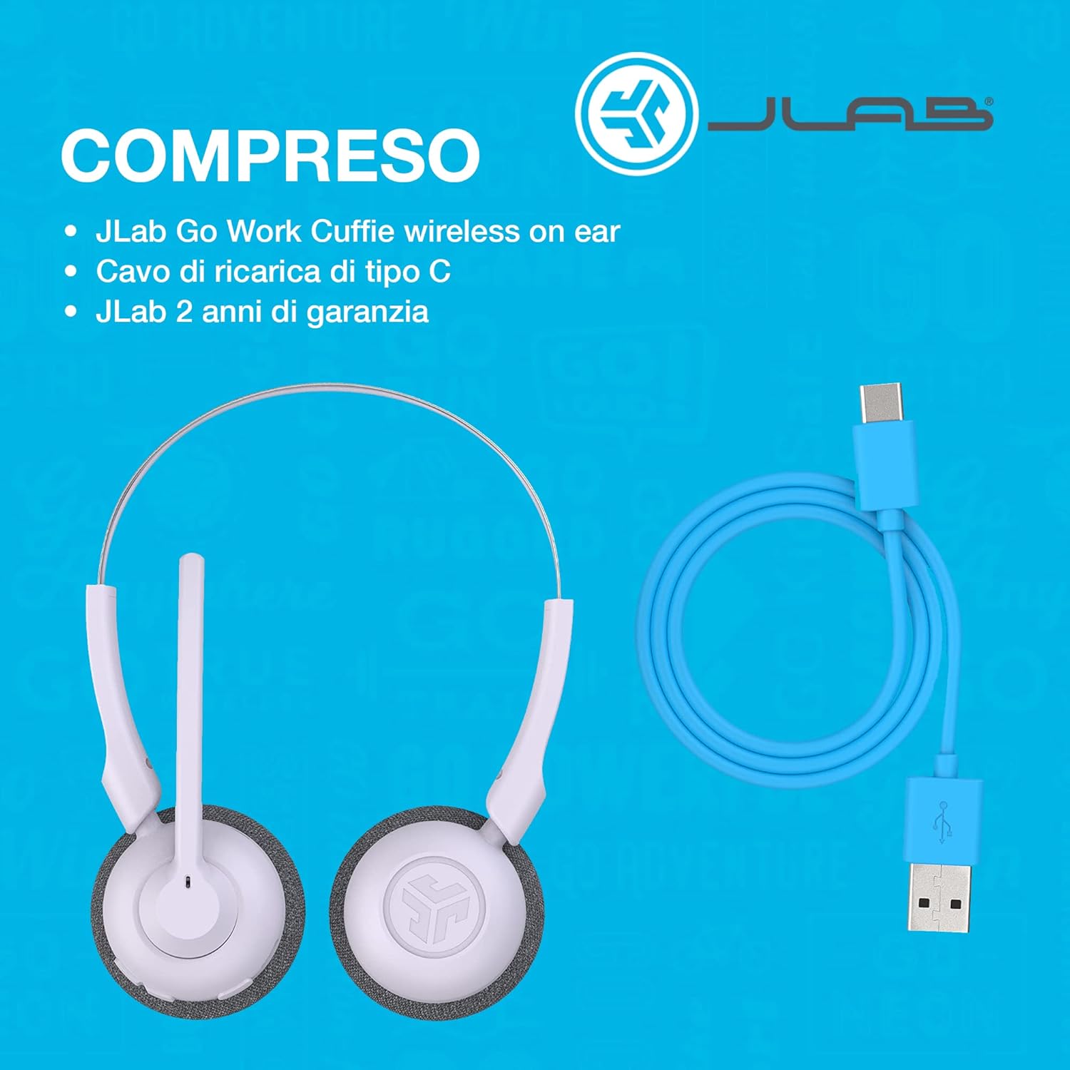 Thumbnail 6 de JLab Go Work Pop Cuffie Bluetooth 50 ore