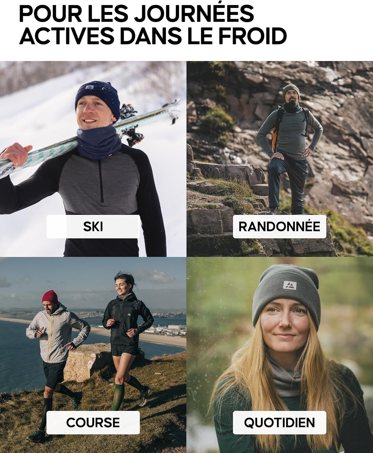 Thumbnail 3 de DANISH ENDURANCE Bonnet laine mérinos 180 g/m²