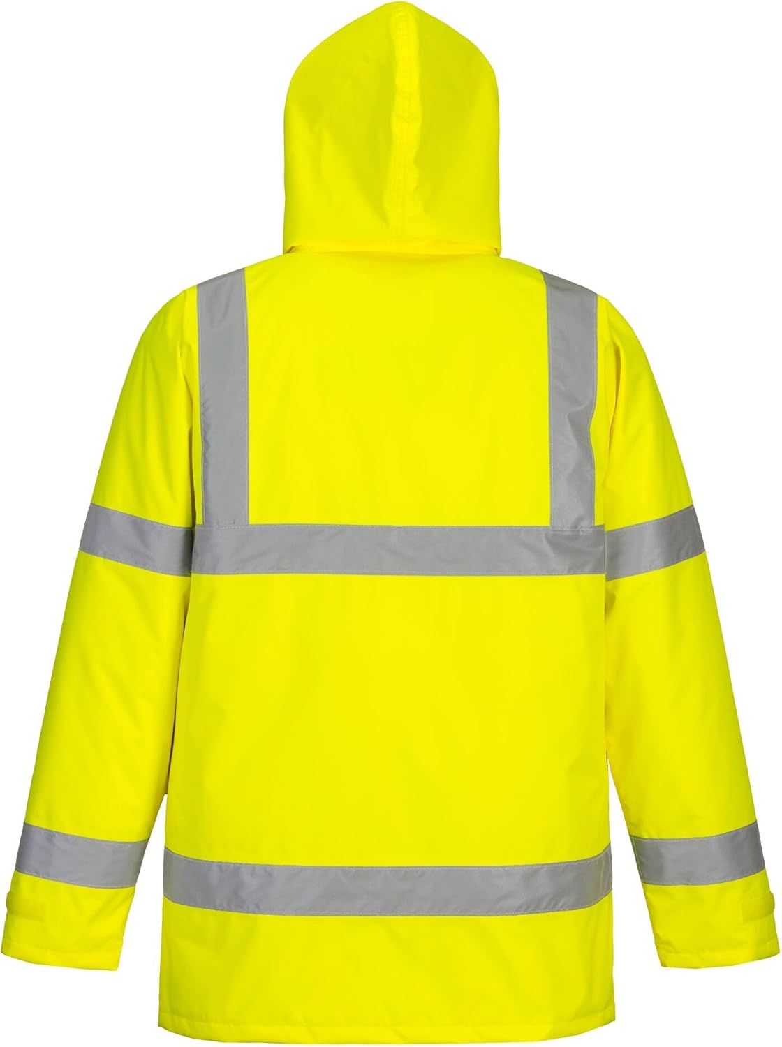 Detalle de Portwest S460ORRXS-principal regenjas met capuchon, stormklep en opbergzakken