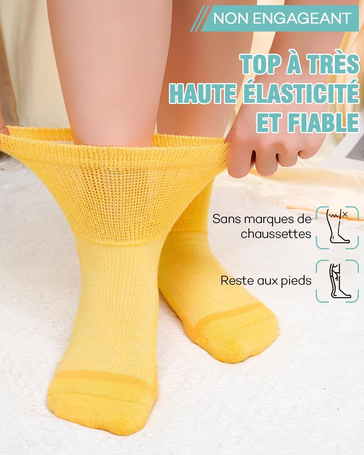 Thumbnail 1 de ZFSOCK Chaussettes Diabétiques Extra Large