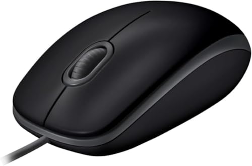 Detalle de Logitech B110: mouse cablato USB, clic silenzioso e design ambidestro