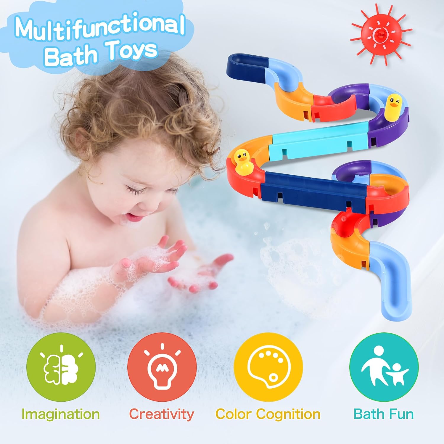 Detalle 2 de Bath Toys Toddler Bath Track Game for 3+