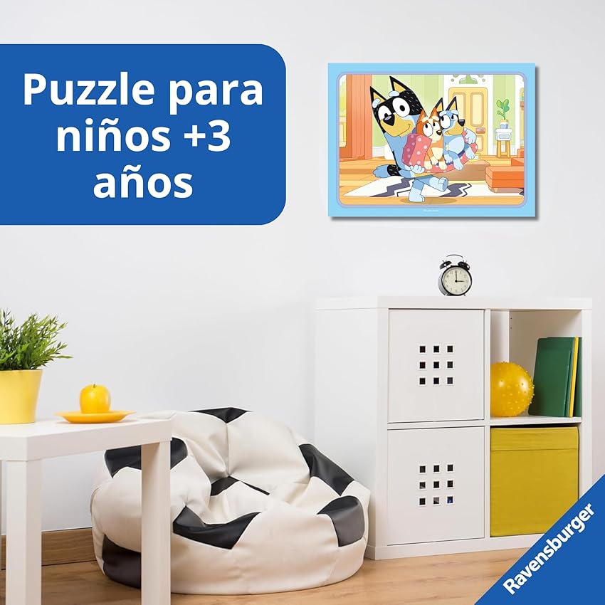 Detalle 1 de Ravensburger Bluey 🧩 Puzzles para Niños 3+ 4 Piezas
