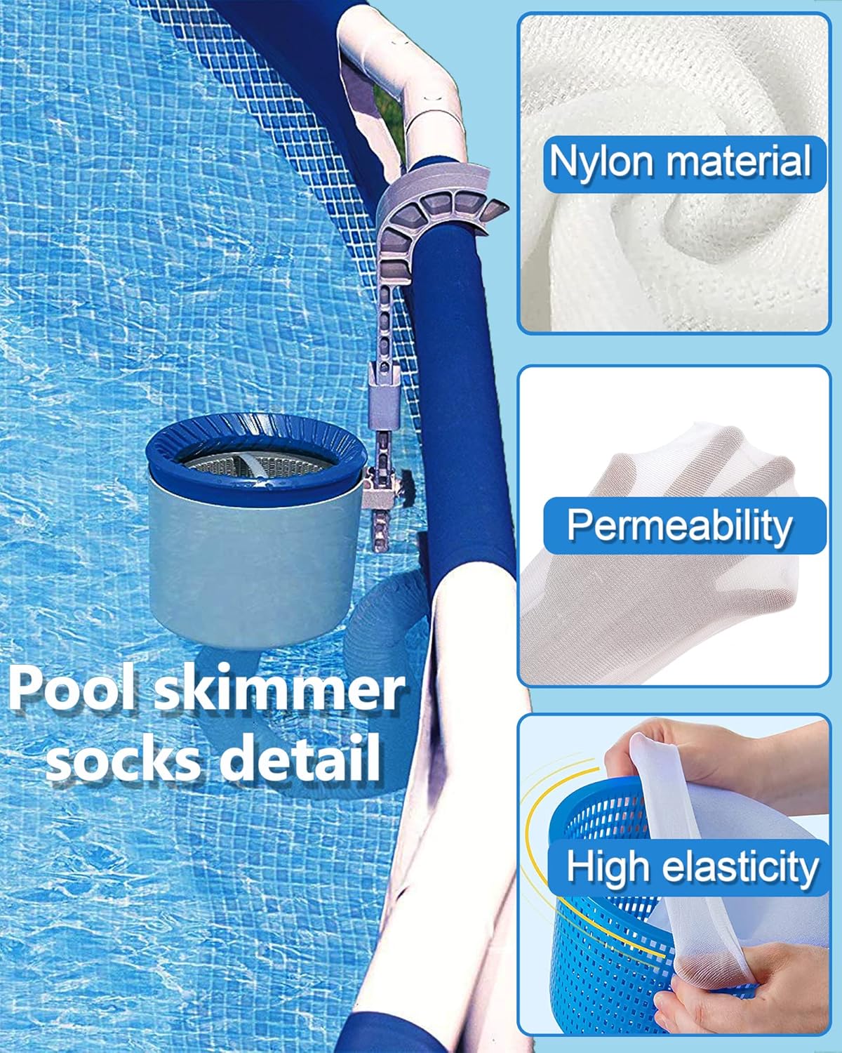 Thumbnail 2 de KGC Calza per Skimmer Piscina 50 Pezzi – Filtri da 7–19 cm, riutilizzabili e lavabili