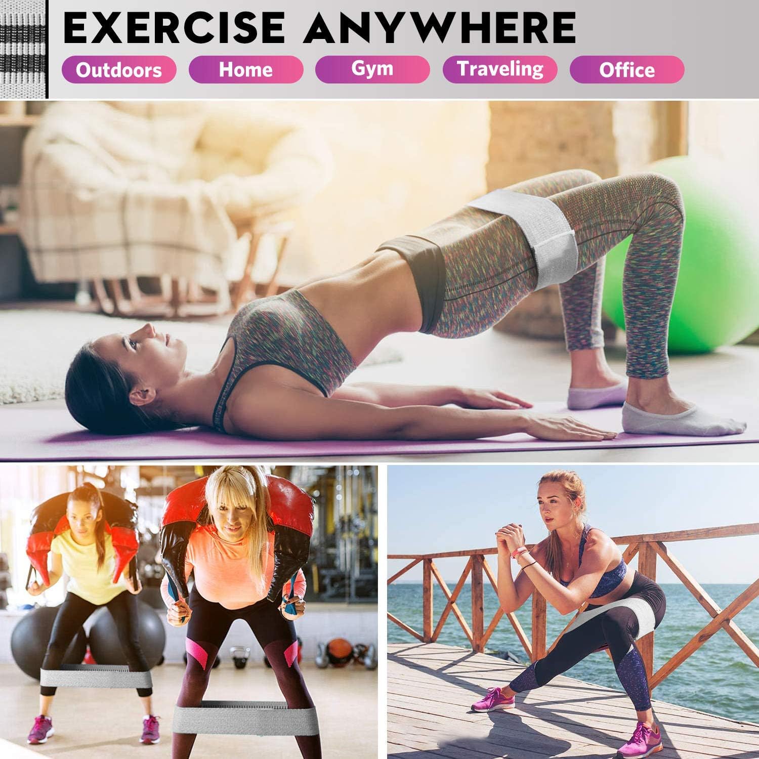 Detalle de Renoj Resistance Bands 3-Set for Leg Training ๐๏ธโ