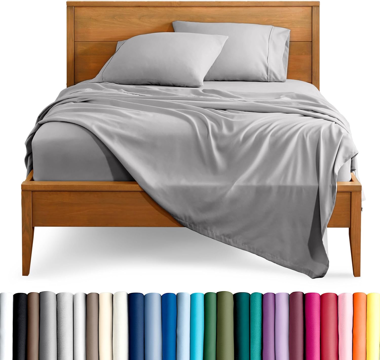 Detalle de Bare Home Queen Sheet Set, 1800 Thread