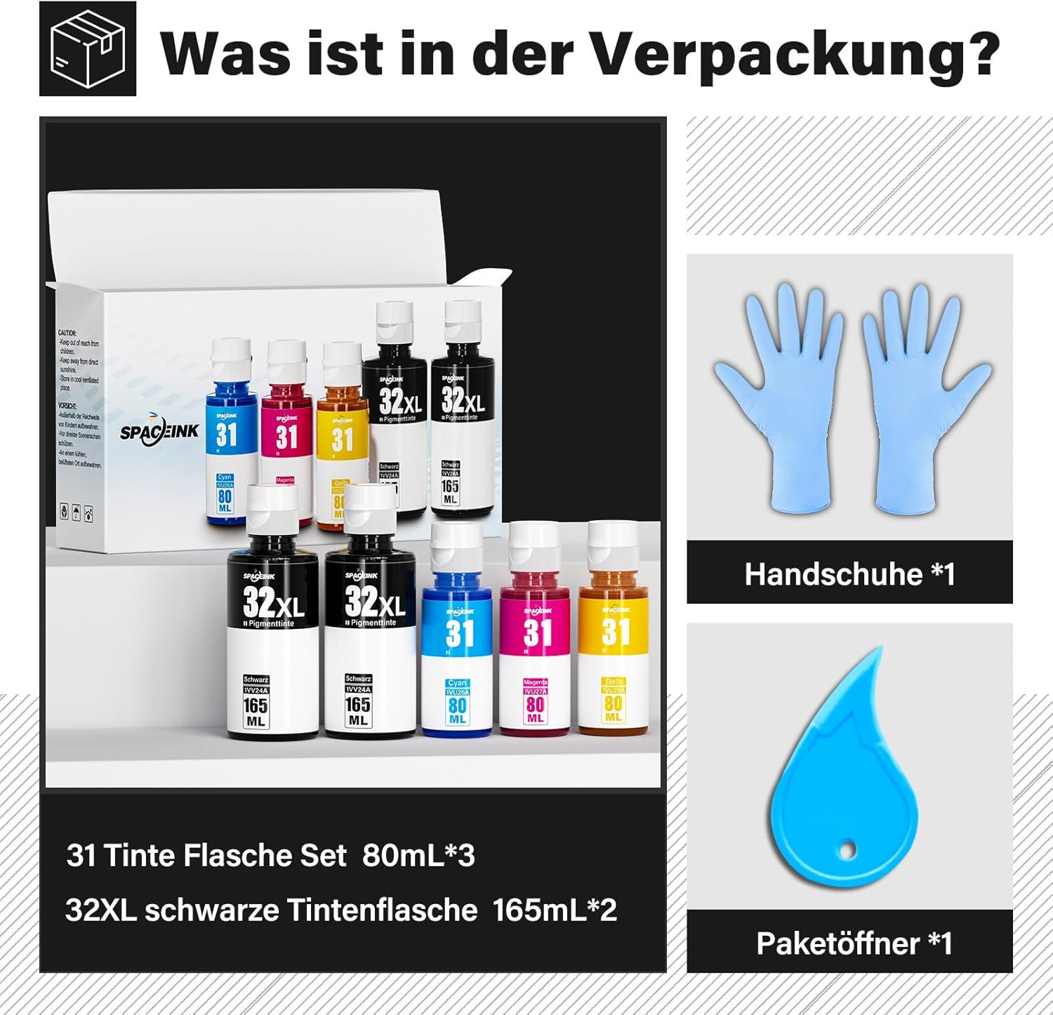 Thumbnail 5 de Druckertinte 31/32XL 165 ml Flaschen 🖨️