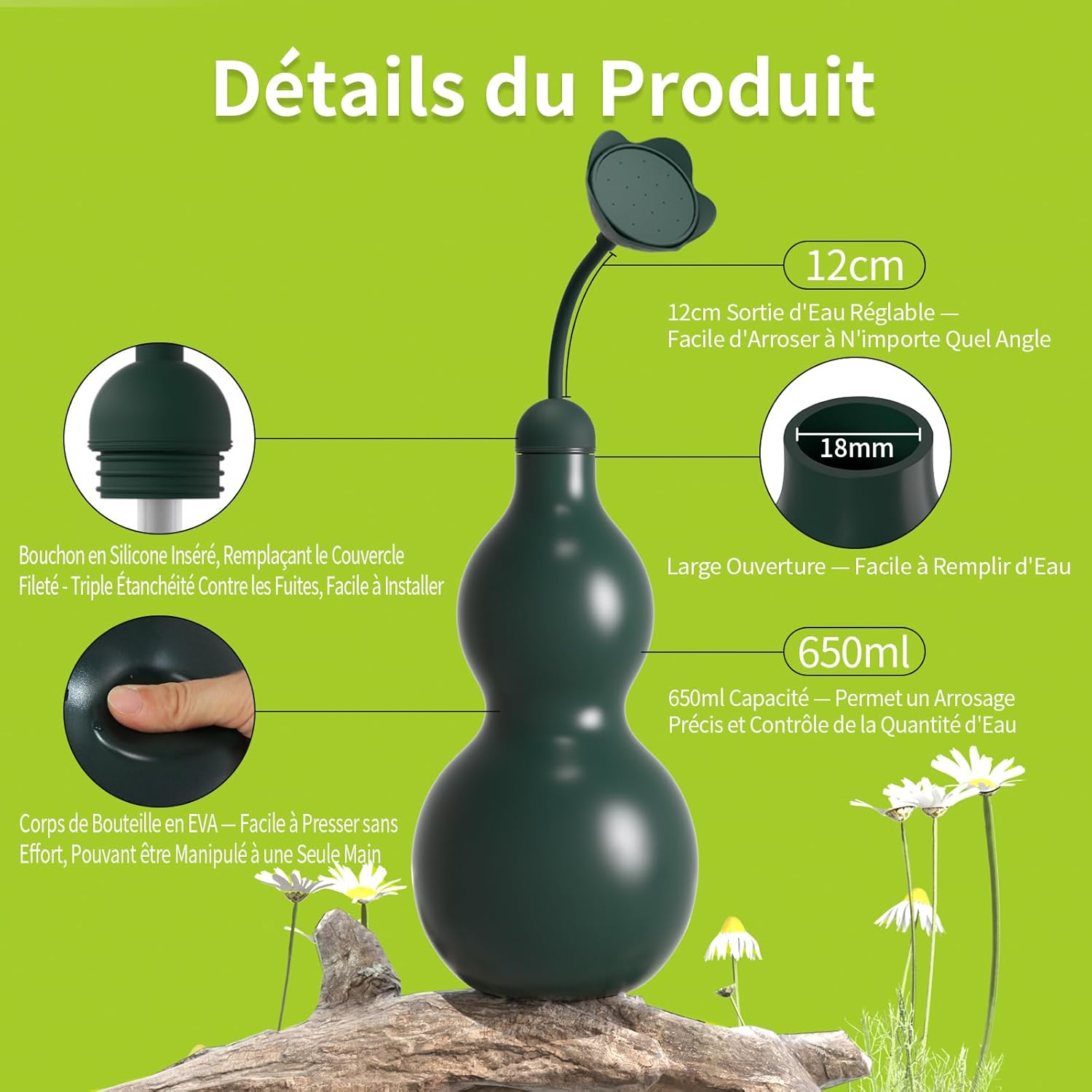 Thumbnail 4 de BKSAI Arrosoir 650 ml pour plantes 🌱