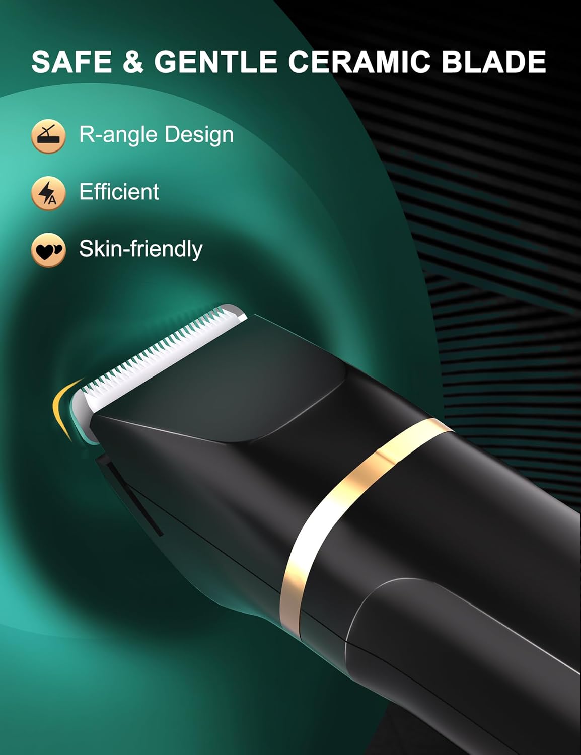 Thumbnail 1 de houpoo Intimrasierer für Männer – 3-in-1 Nass-/Trockentrimmer mit stehender Ladestation (IPX7)