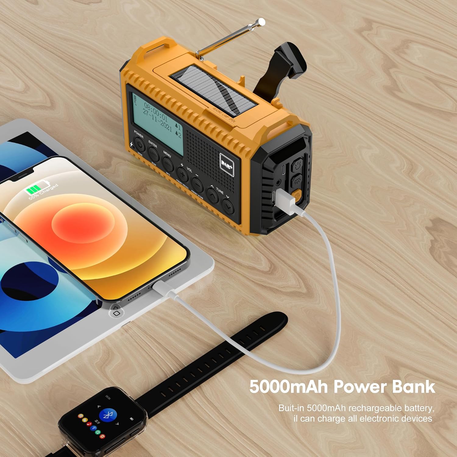 Thumbnail 4 de Radio à manivelle DAB+ 5000 mAh