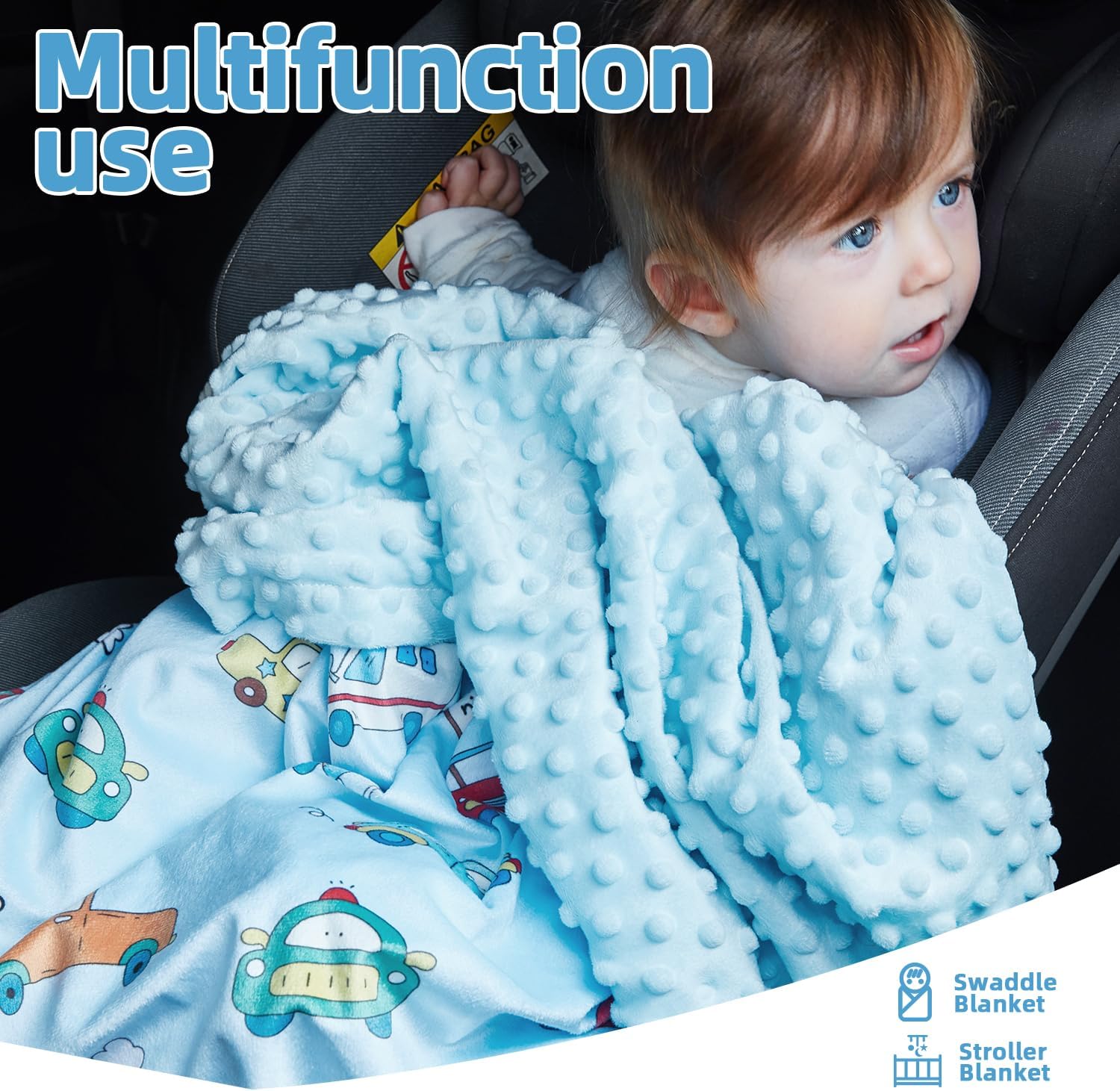 Thumbnail 5 de JORNH Baby Blanket for Newborns 75x100cm – Double-Layer Comfort with Dotted Fleece Backing
