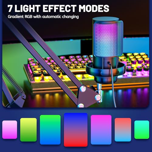 Detalle 2 de Anykuu USB Kondensator Mikrofon 192kHz/24Bit – USB-Gaming, Streaming und Podcasting