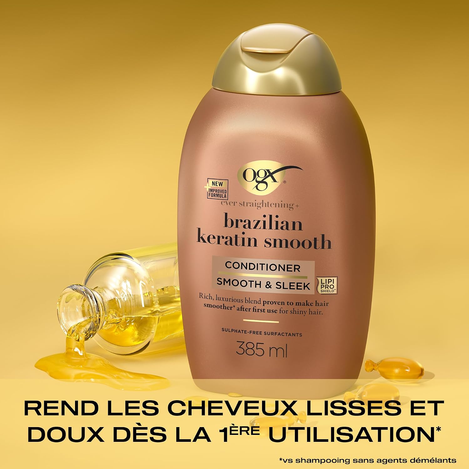 Detalle de OGX Kératine Lissage Brésilien 385 ml 💇♀