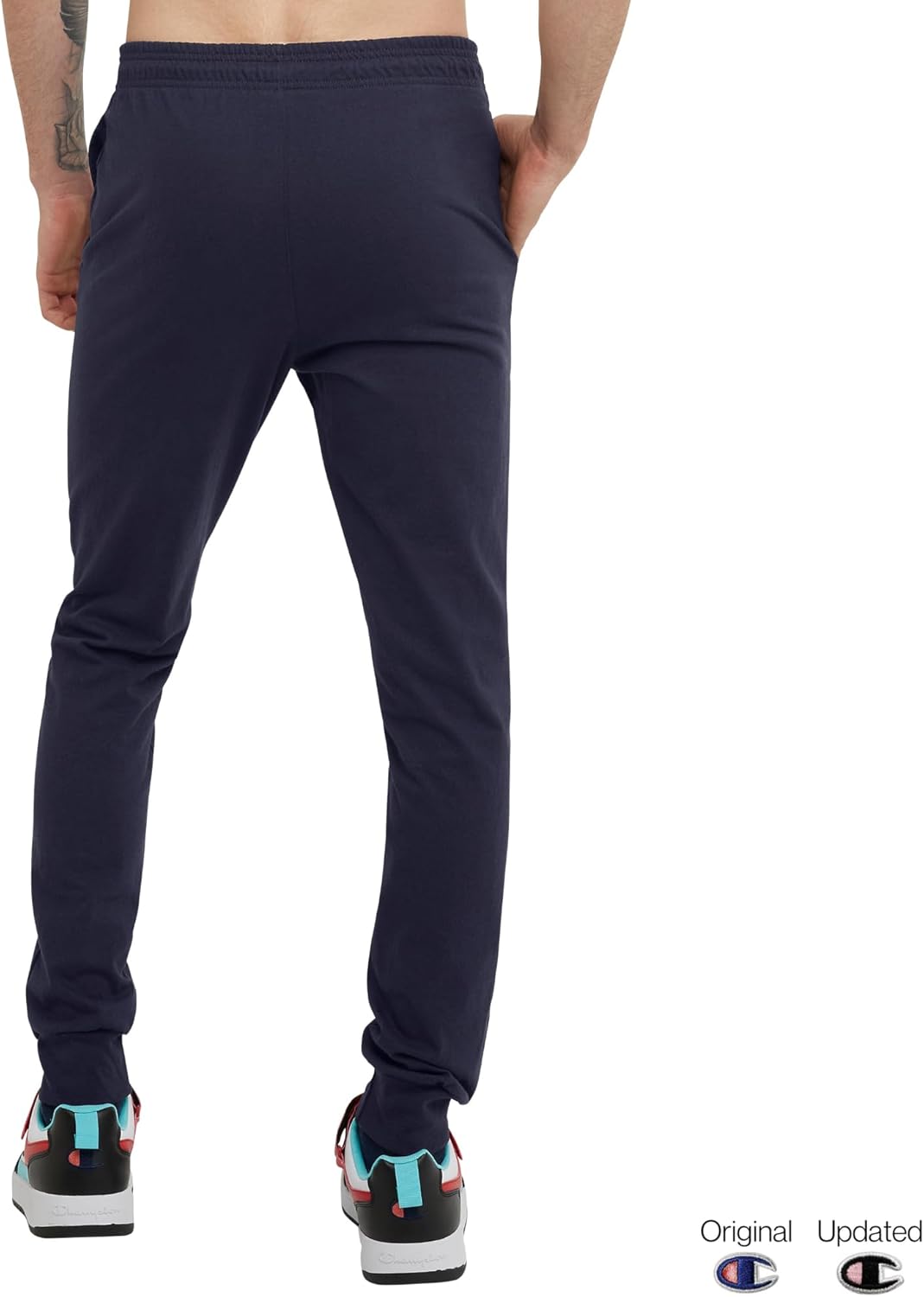 Detalle de Champion Men's Joggers, Everyday Cotton, Lightweight Lounge Knit Pants for Men (31" Inseam)