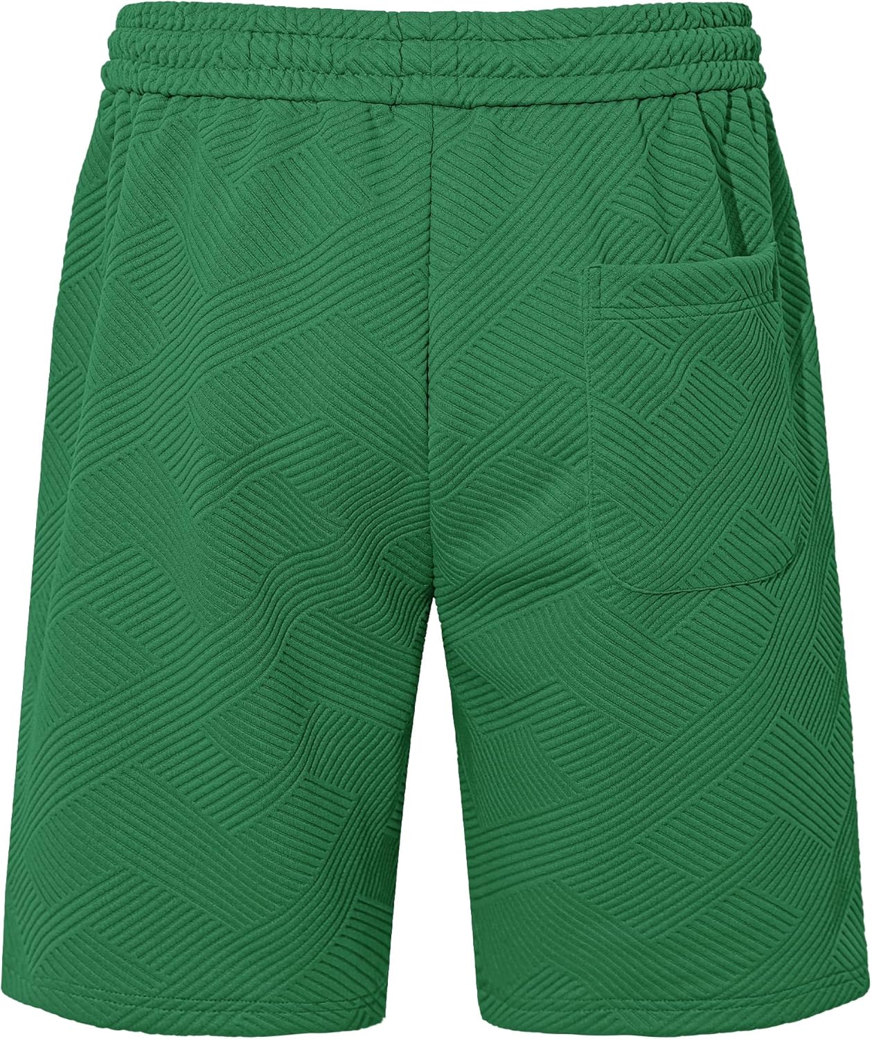 Detalle 2 de TARAINYA Textur Kurze Hosen Herren – Baumwolle Shorts mit Elastischer Taille, Kordelzug und Taschen