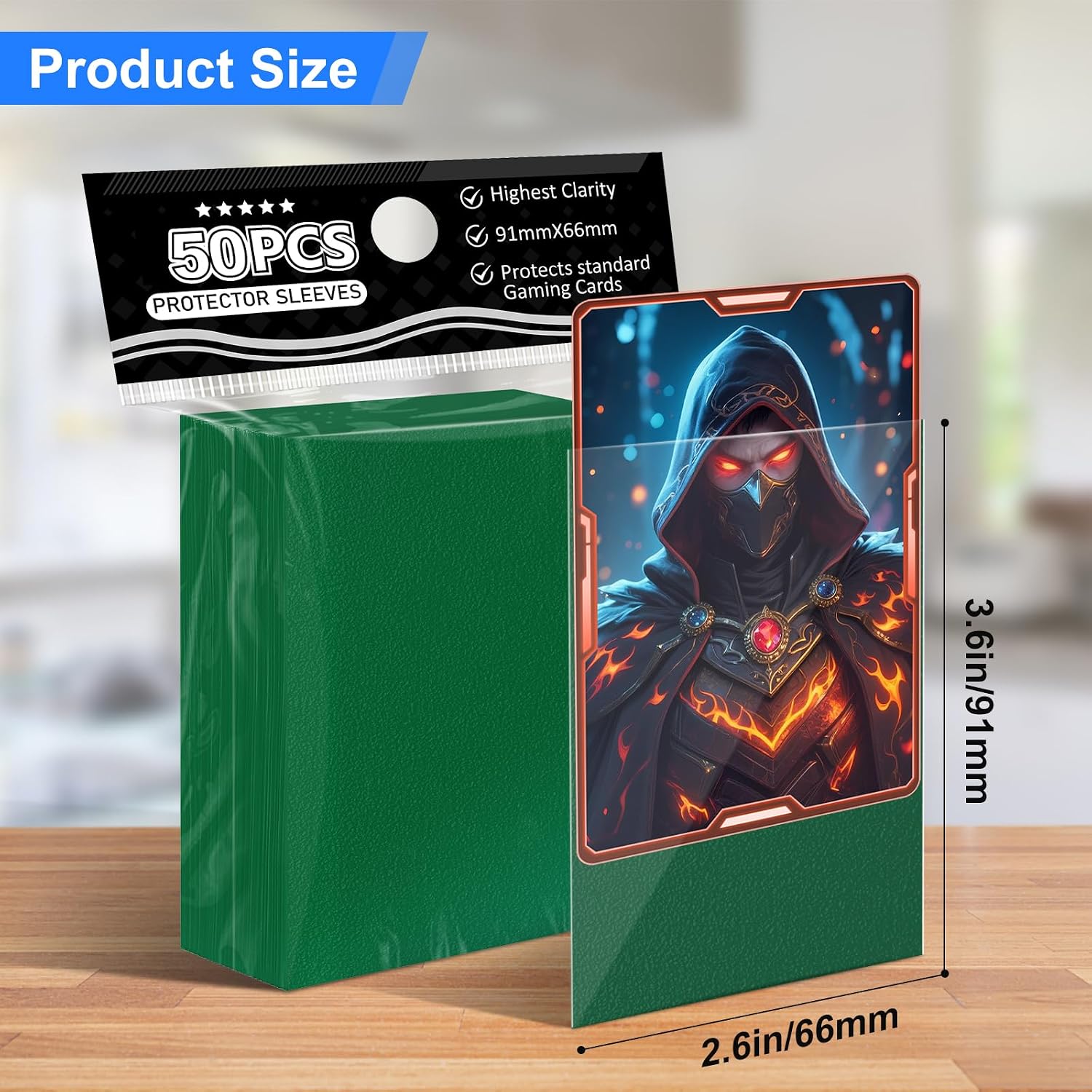 Thumbnail 1 de Kartenhüllen für MTG – Perfect Fit Standard Kartenhüllen, Grüne 300er Packung