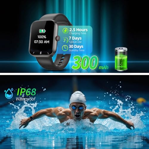 Detalle 2 de uaue Smartwatch Herren – 1,91 Zoll AMOLED mit Alexa, Telefonfunktion und umfangreichem Gesundheits- und Fitness-Tracking