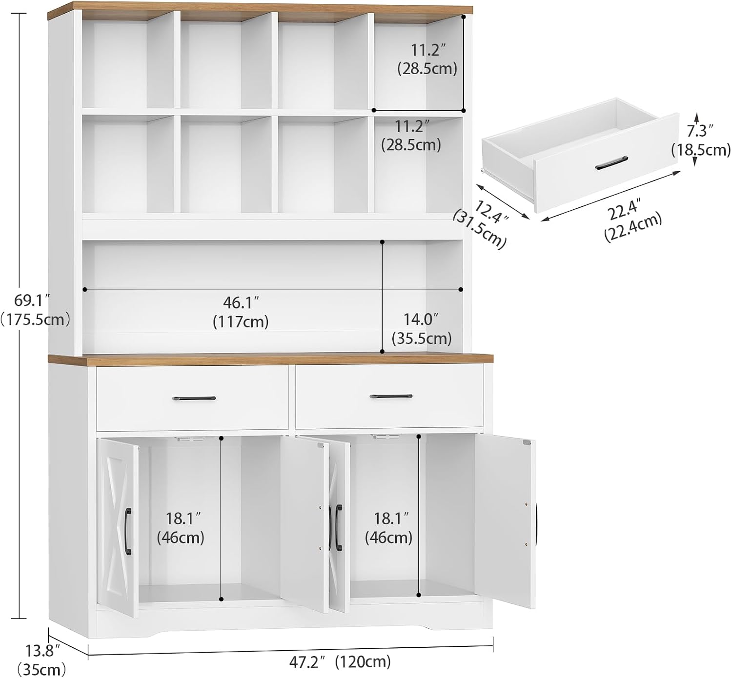 Detalle 2 de TEENFON Bookcase, 5-Tier