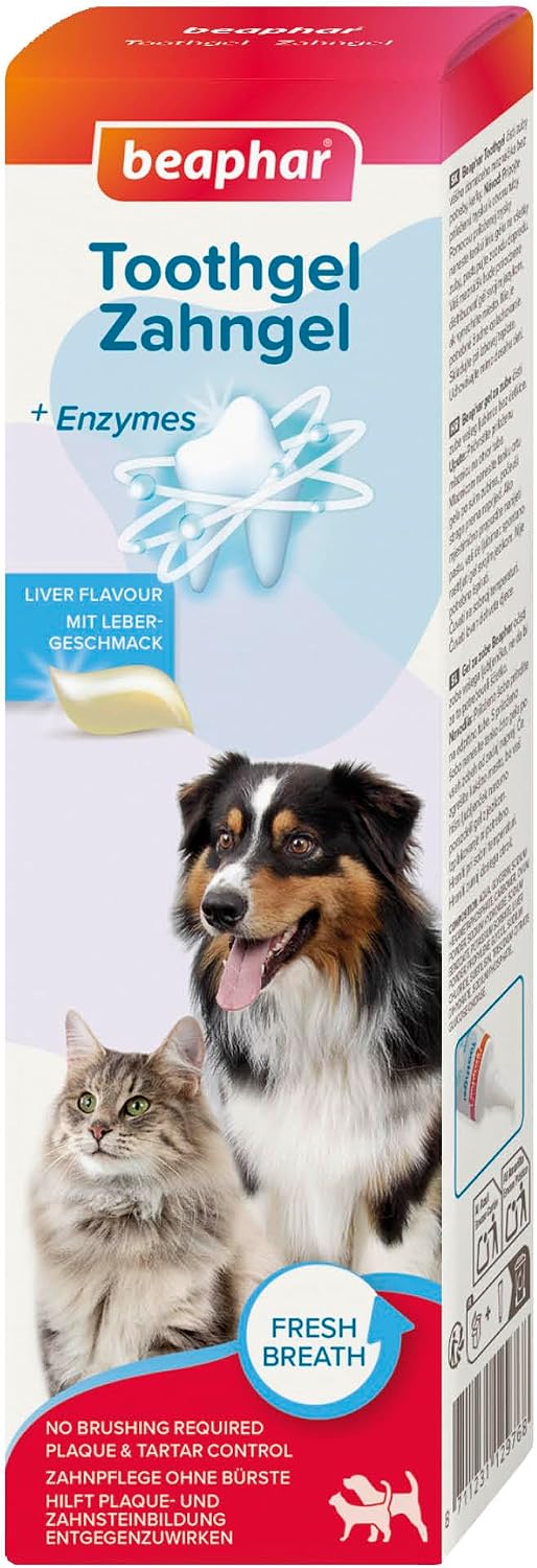 Detalle de Beaphar Zahngel, 100 g – Zahnpflege ohne Bürste für Hund und Katze