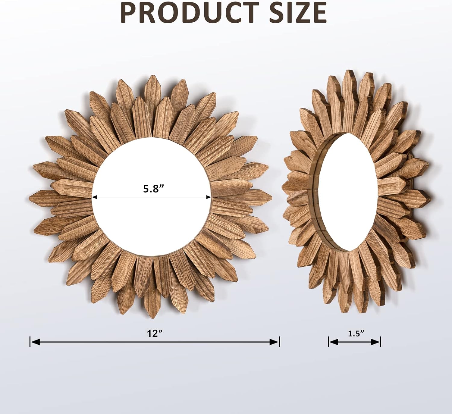 Thumbnail 4 de Honiway Decorative Wall Mirror 12-Inch