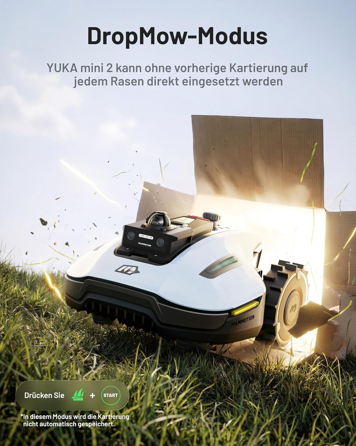 Thumbnail 6 de MAMMOTION YUKA mini 2 800 LiDAR Mähroboter für 800 m² – ohne Begrenzungskabel, ohne RTK