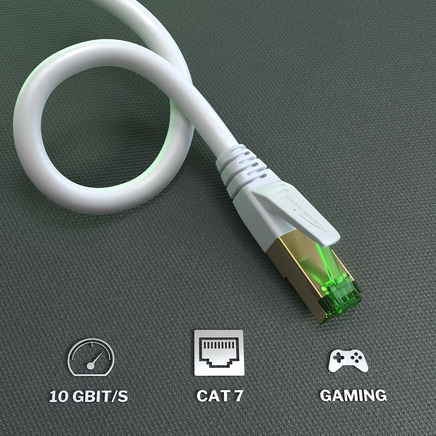 Detalle 2 de KabelDirekt – Cable Ethernet Cat 7 - 7,5m ⚡ Alta Velocidad