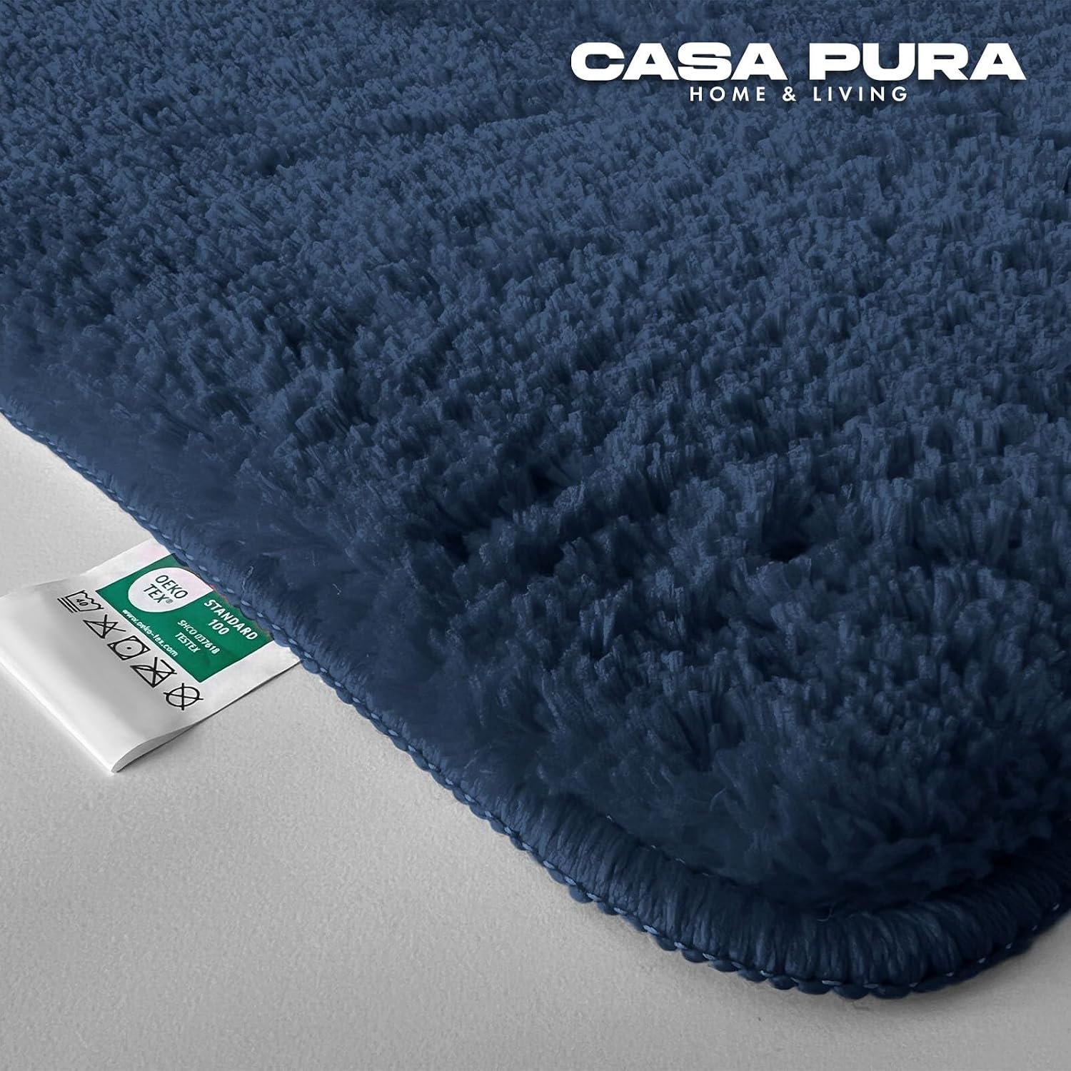 Thumbnail 1 de casa pura Badematte Sky Soft Blau – Badvorleger 50x80 cm, rutschfest, waschbar, Mikrofaser