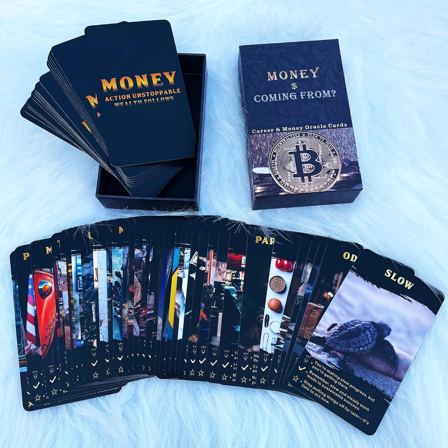 Detalle de DPEHAKMK Money and Career Oracle Deck, 54 Cards