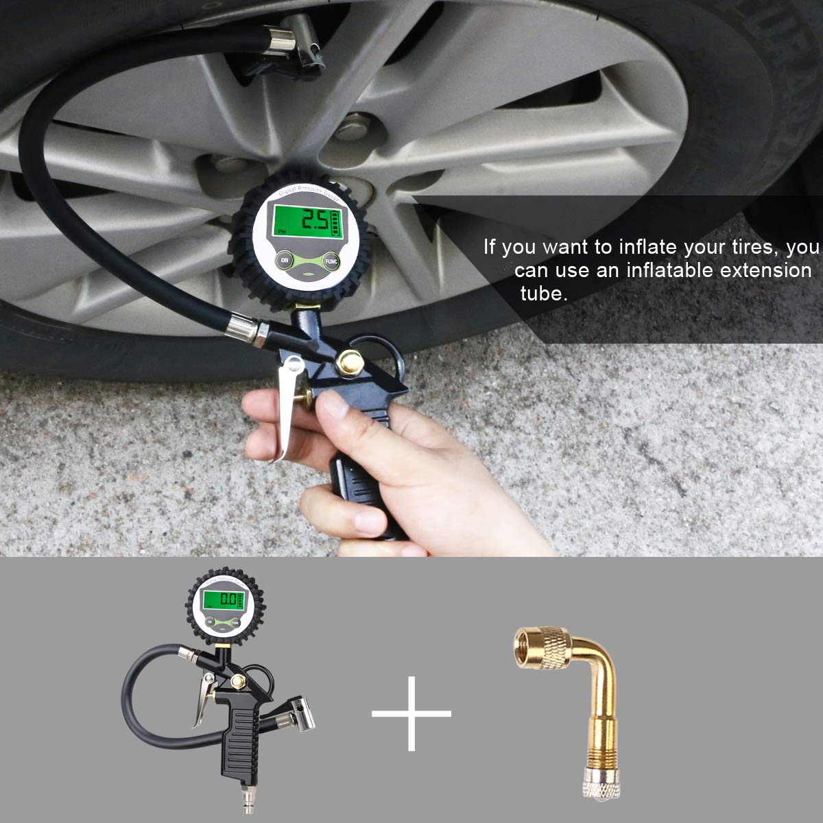 Thumbnail 4 de URAQT Luftdruckprüfer 220 PSI für Reifen