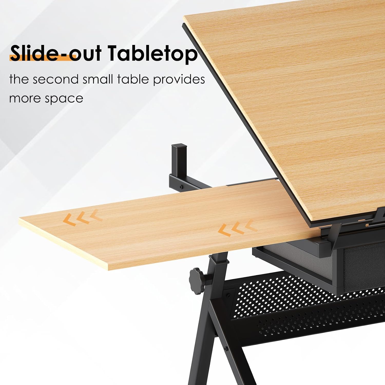 Detalle de SogesHome UT-DT1027 Adjustable Drafting Table with Stool, 0–45° Tilt