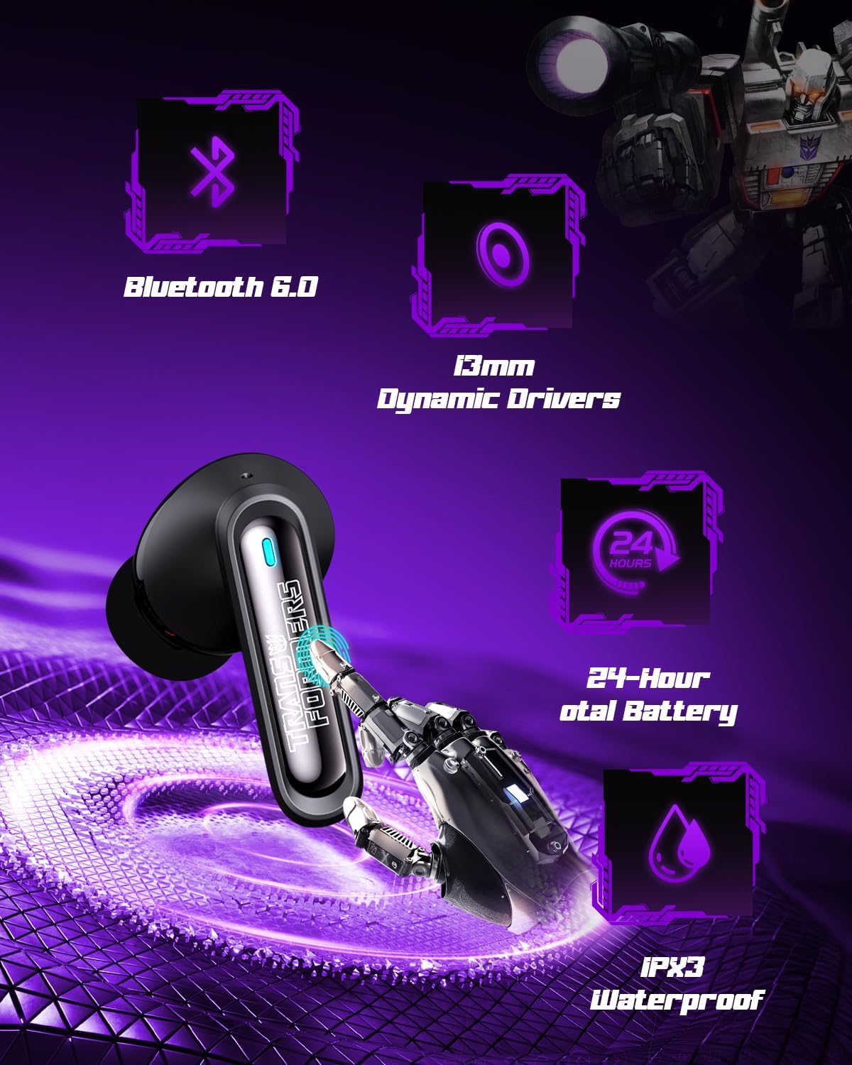 Thumbnail 6 de Transformers Official Bumblebee Wireless Gaming Earbuds