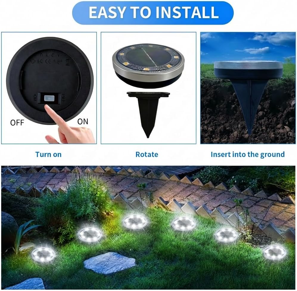 Thumbnail 6 de Solar floor lights 6 pack, 8 LED