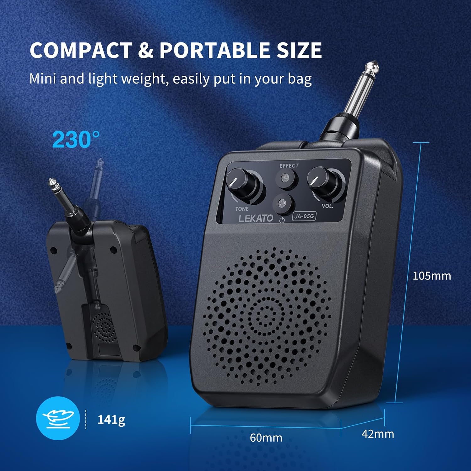 Thumbnail 4 de LEKATO Portable Guitar Amp 5W review: compact practice power with Bluetooth and 4 built‑in effects