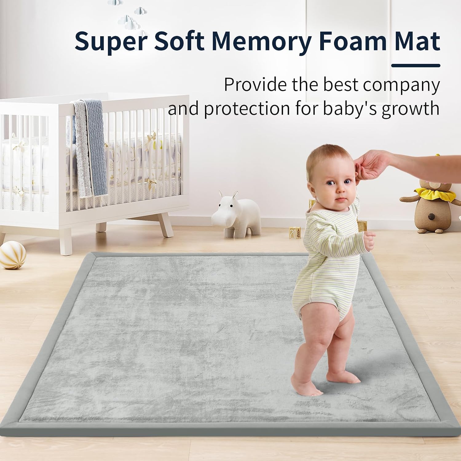 Thumbnail 6 de ACOMOPACK 1.3-Inch Baby Play Mat, 50 x 50-Inch Coral Velvet, Non-Slip