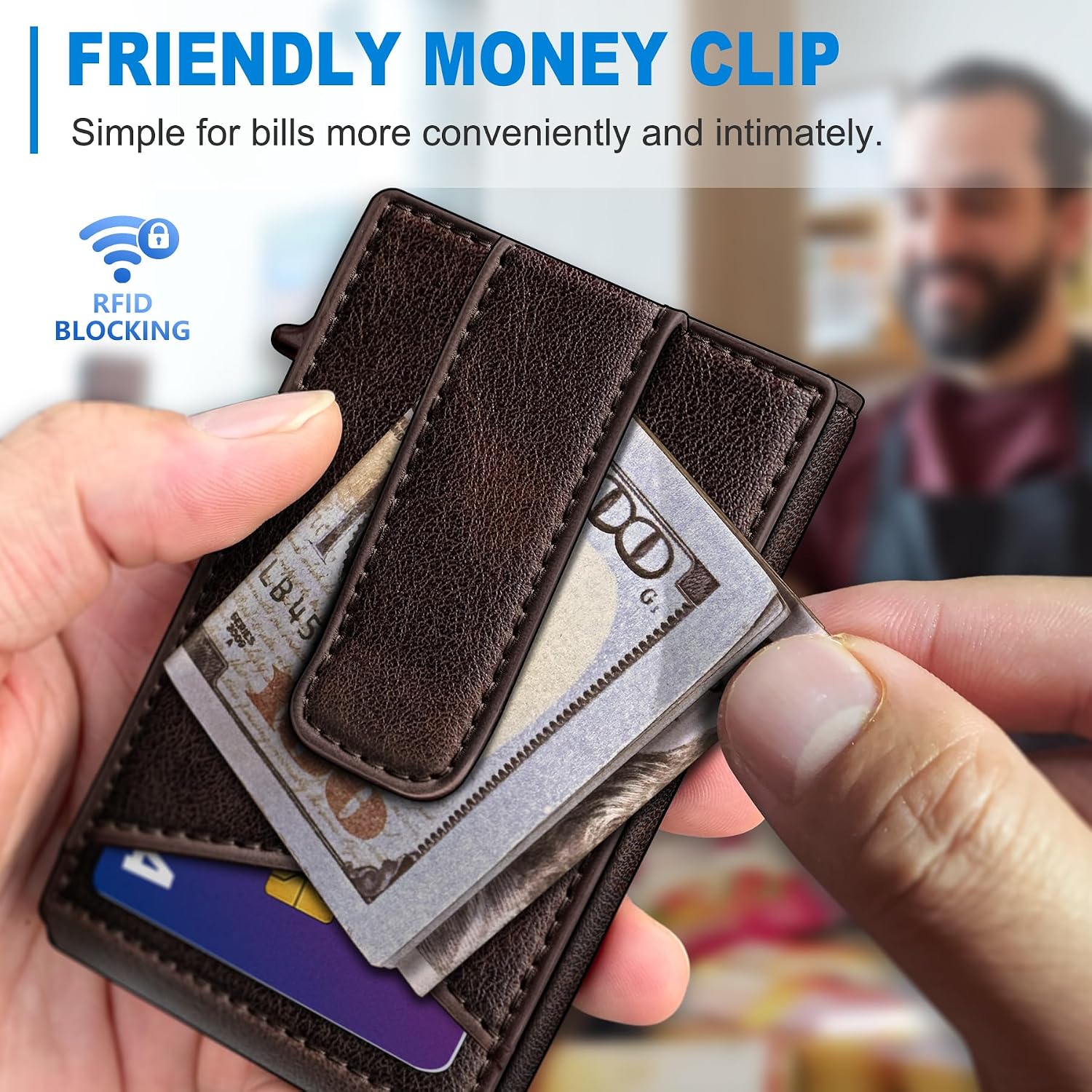 Detalle 2 de Miyozi men’s wallet, 9-card capacity