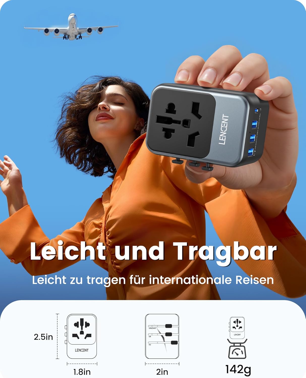 Thumbnail 5 de LENCENT Universal Reiseadapter Weltweit