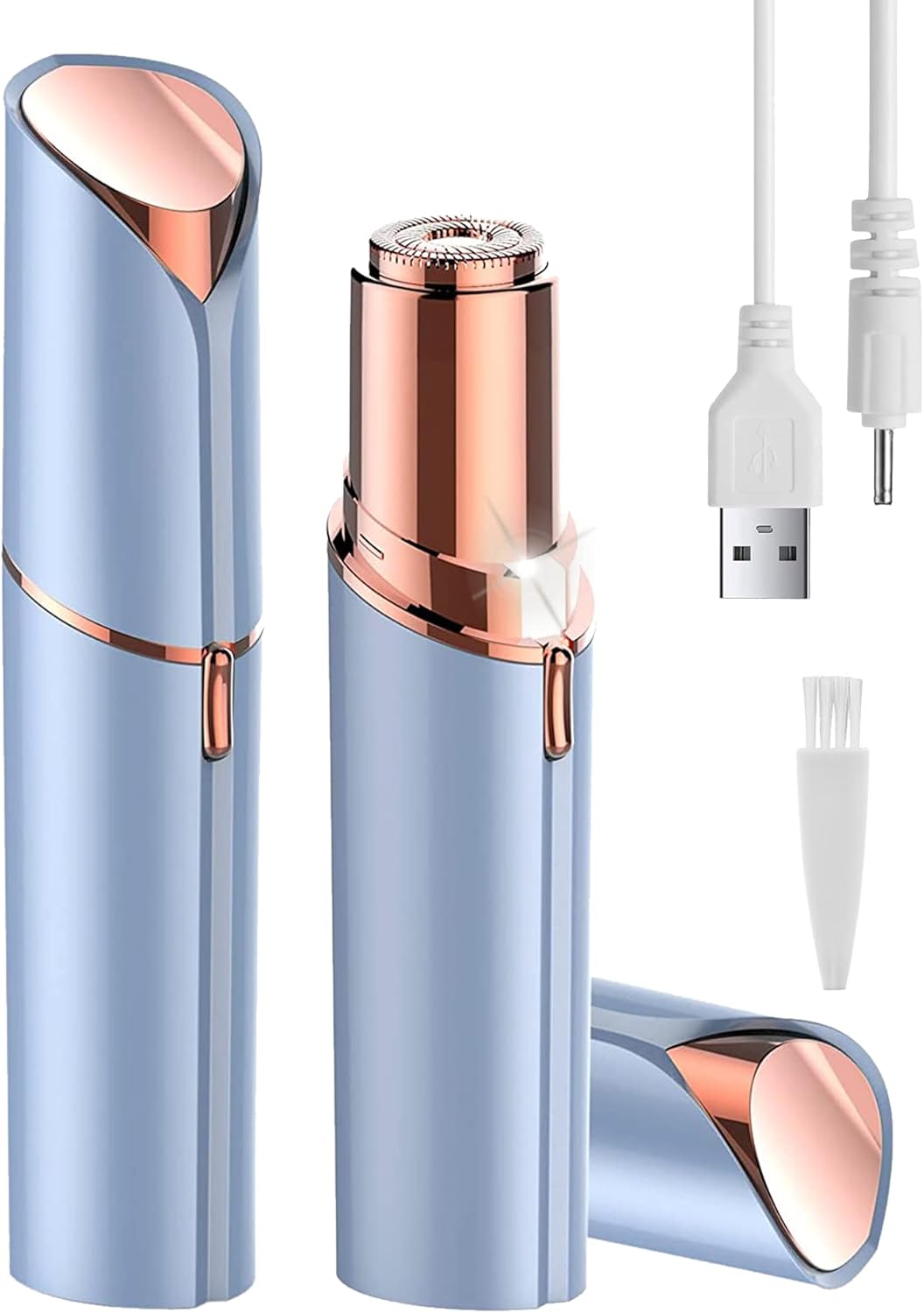 Detalle de Peach Fuzz Remover for Women – Mini USB Rechargeable Epilator & Trimmer for Face, Lips & Body