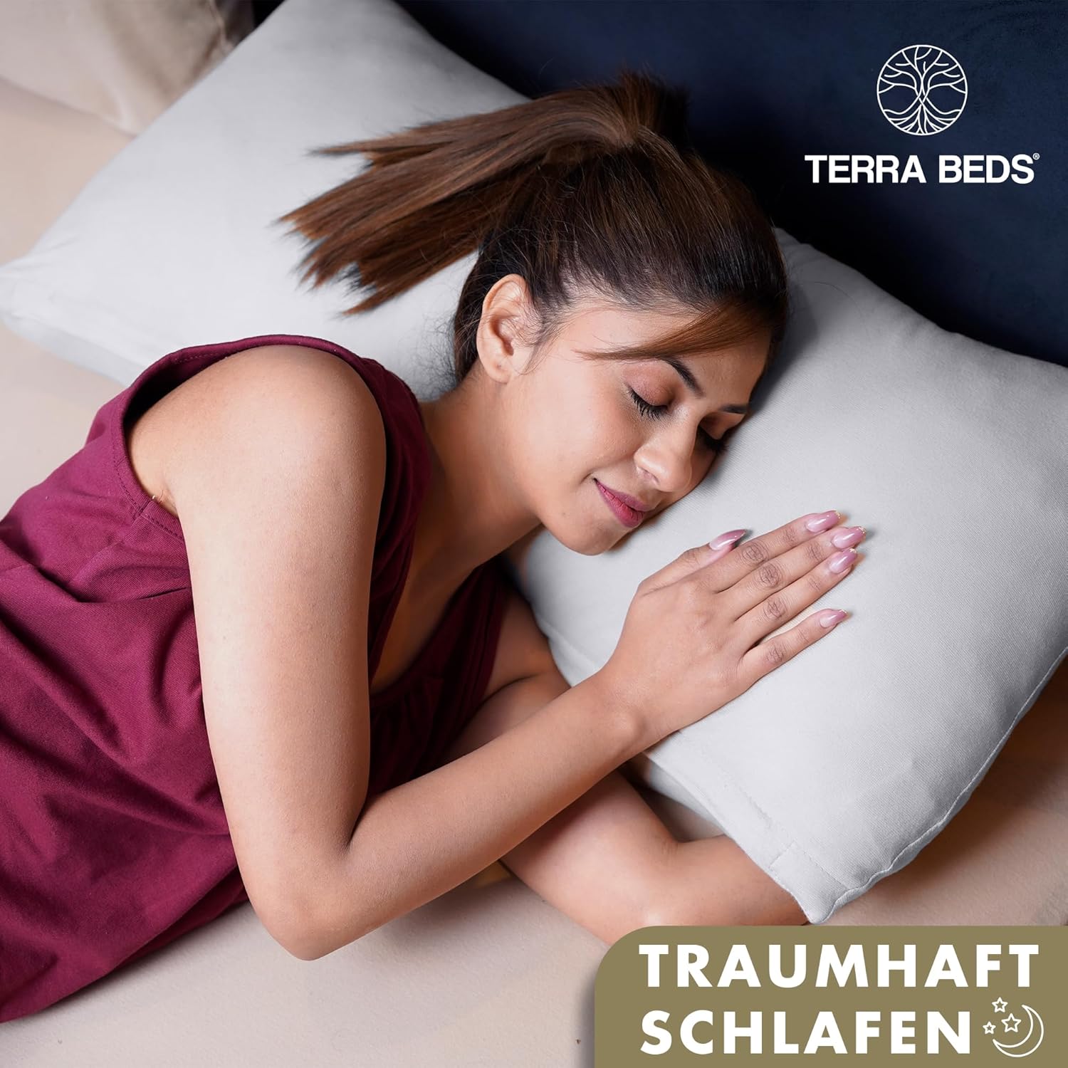 Thumbnail 4 de Terra Beds Kissenbezug 40 x 80 (Set mit 2) – 100% Baumwolle Jersey, Oeko-Tex zertifiziert, Silber Grau