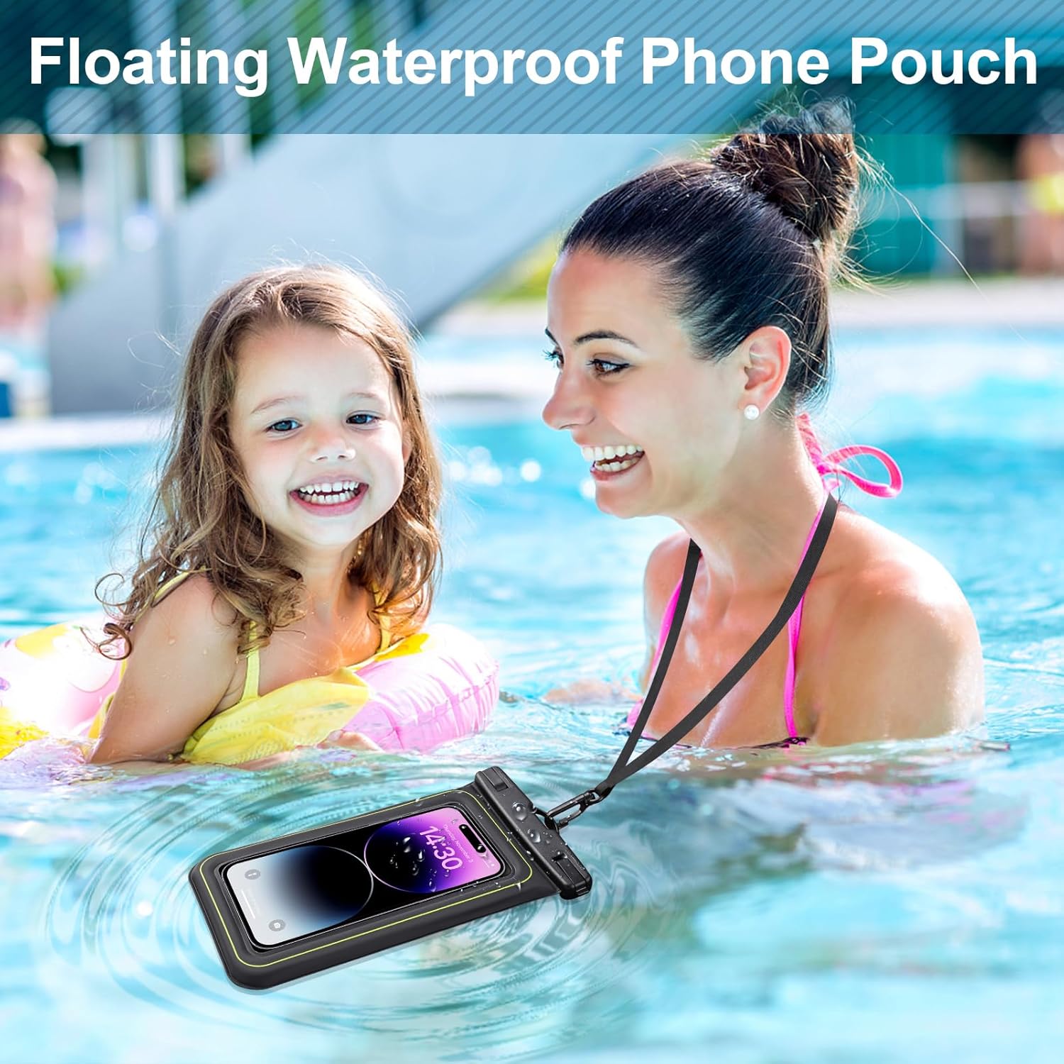 Thumbnail 1 de Floating Waterproof Phone Pouch: IP68 Rated, Floatable Case for Up to 6.9 inch Phones